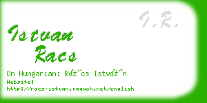 istvan racs business card